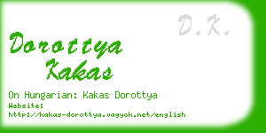 dorottya kakas business card